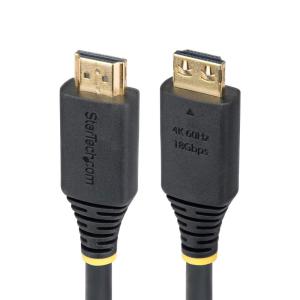 StarTech.com 35ft (10.6m) Active High Speed HDMI Cable with Gripping Connectors, 4K 60Hz/1440p 144Hz, 18Gbps, UHD HDMI 2.0 Cord, TPE Jacket(10 ft)