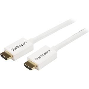 StarTech.com 3m / 10 ft CL3 Rated HDMI Cable w/ Ethernet – In Wall Rated Ultra HD HDMI Cable – 4K 30Hz UHD High Speed HDMI Cable – 10.2 Gbps – HDMI 1.4 Video/Display Cable – 30AWG, White (HD3MM3MW)(5 m)