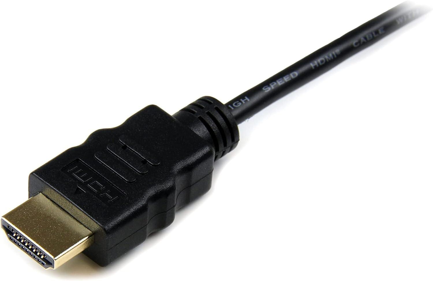 image:imageStarTechcom 3ft Micro HDMI to HDMI Cable with Ethernet 4K 30Hz Video Durable High Speed Micro HDMI TypeD to HDMI 14 Adapter CableConverter Cord UHD HDMI MonitorsTVsDisplays HDMIADMM33 ft