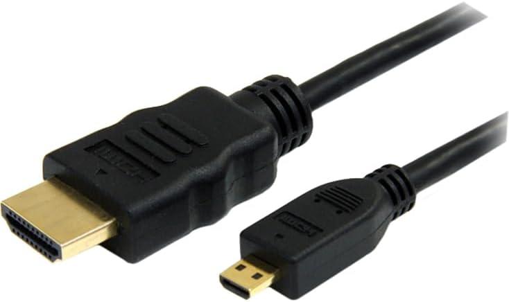 image:imageStarTechcom 3ft Micro HDMI to HDMI Cable with Ethernet 4K 30Hz Video Durable High Speed Micro HDMI TypeD to HDMI 14 Adapter CableConverter Cord UHD HDMI MonitorsTVsDisplays HDMIADMM33 ft