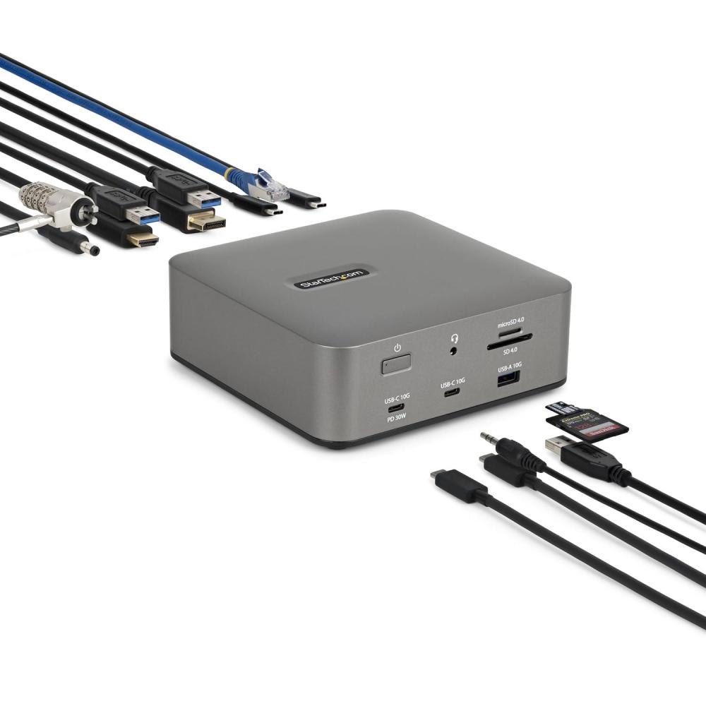 image:imageStarTech Thunderbolt 5 Dock Dual 8K 60Hz Triple 4K for Windows Up to Dual 6K 60Hz for Mac TB5 amp USB4 Docking Station with 120Gbps max Transfer 140W PD 30W Phone USB 10Gbps
