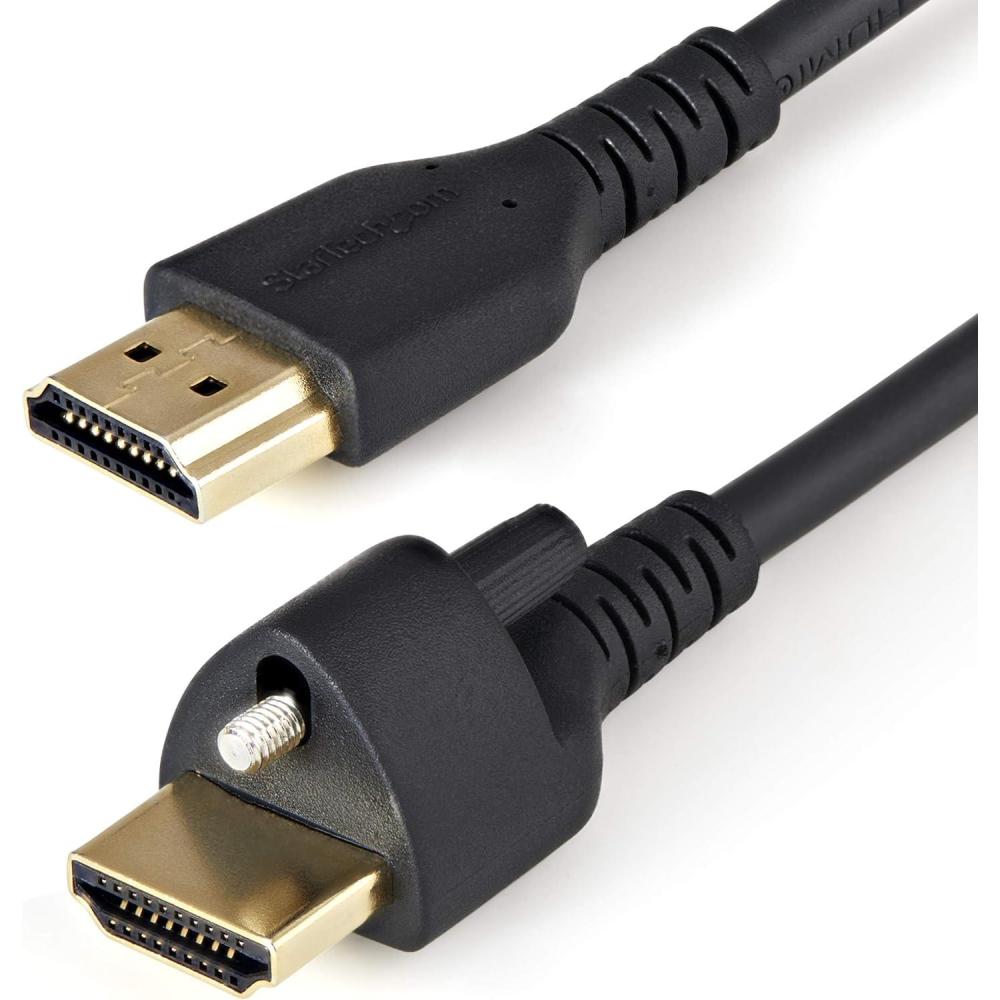 image:imageStarTechcom 2m6ft HDMI Cable with Locking Screw 4K 60Hz HDR High Speed HDMI 20 Monitor Cable with Locking Screw Connector for Secure Connection HDMI Cable with Ethernet MM HDMM2MLS1M 33 Feet