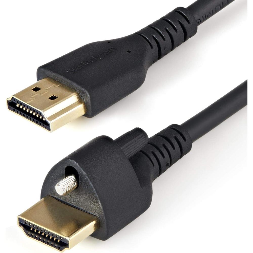 image:imageStarTechcom 2m6ft HDMI Cable with Locking Screw 4K 60Hz HDR High Speed HDMI 20 Monitor Cable with Locking Screw Connector for Secure Connection HDMI Cable with Ethernet MM HDMM2MLS2M 66 Feet