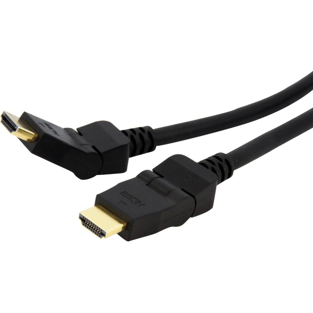 image:imageStarTechcom 6ft Swivel HDMI Cable 4K High Speed Rotating HDMI Cord 4K 30Hz UHD HDMI 102 Gbps HDMI 14 Video HDCP 14 MM Pivot Cable with 180 Swivel Connector HDMI to HDMI Cable HDMIROTMM66 ft 2m 180 Rotation
