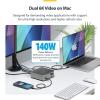 StarTech Thunderbolt 5 Dock, Dual 8K 60Hz, Triple 4K for Windows, Up to Dual 6K 60Hz for Mac – TB5 & USB4 Docking Station with 120Gbps max Transfer, 140W PD, 30W Phone, USB 10Gbps
