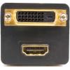 StarTech.com 1 ft. (0.3 m) HDMI Splitter Cable – 2 Port – HDMI to HDMI and DVI-D Adapter – HDMI Splitter (HDMISPL1DH) Black