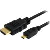 StarTech.com 3ft Micro HDMI to HDMI Cable with Ethernet – 4K 30Hz Video – Durable High Speed Micro HDMI Type-D to HDMI 1.4 Adapter Cable/Converter Cord – UHD HDMI Monitors/TVs/Displays (HDMIADMM3)(3 ft)