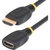 StarTech.com 3.3ft (1m) HDMI 2.0 Extension Cable, High Speed HDMI Port Saver Cable, 4K 60Hz, HDMI Extension Cord, M/F