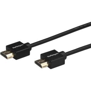 StarTech.com 6.6ft (2m) Slim HDMI 2.0 Cable, 4K 60Hz High Speed HDMI Cable w/Ethernet, HDR10, HDMI Cord, M/M Gripping