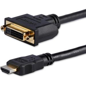 StarTech.com 8 in (20cm) HDMI to DVI Adapter, DVI-D to HDMI (1920x1200p), 10 Pack, HDMI Male to 24 Pin DVI-D Female, Digital Monitor Adapter Cable M/F, HDMI to DVI Display Cord, Black (HDDVIMF8IN10PK)
