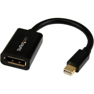 StarTech.com Mini DisplayPort to DisplayPort Adapter – 4K x 2K UHD Video – Mini DP to DP Converter – Mini DisplayPort to DisplayPort 1.2 Adapter – mDP PC/Computer to DP Monitor/Display (MDP2DPMF6IN)(Black)