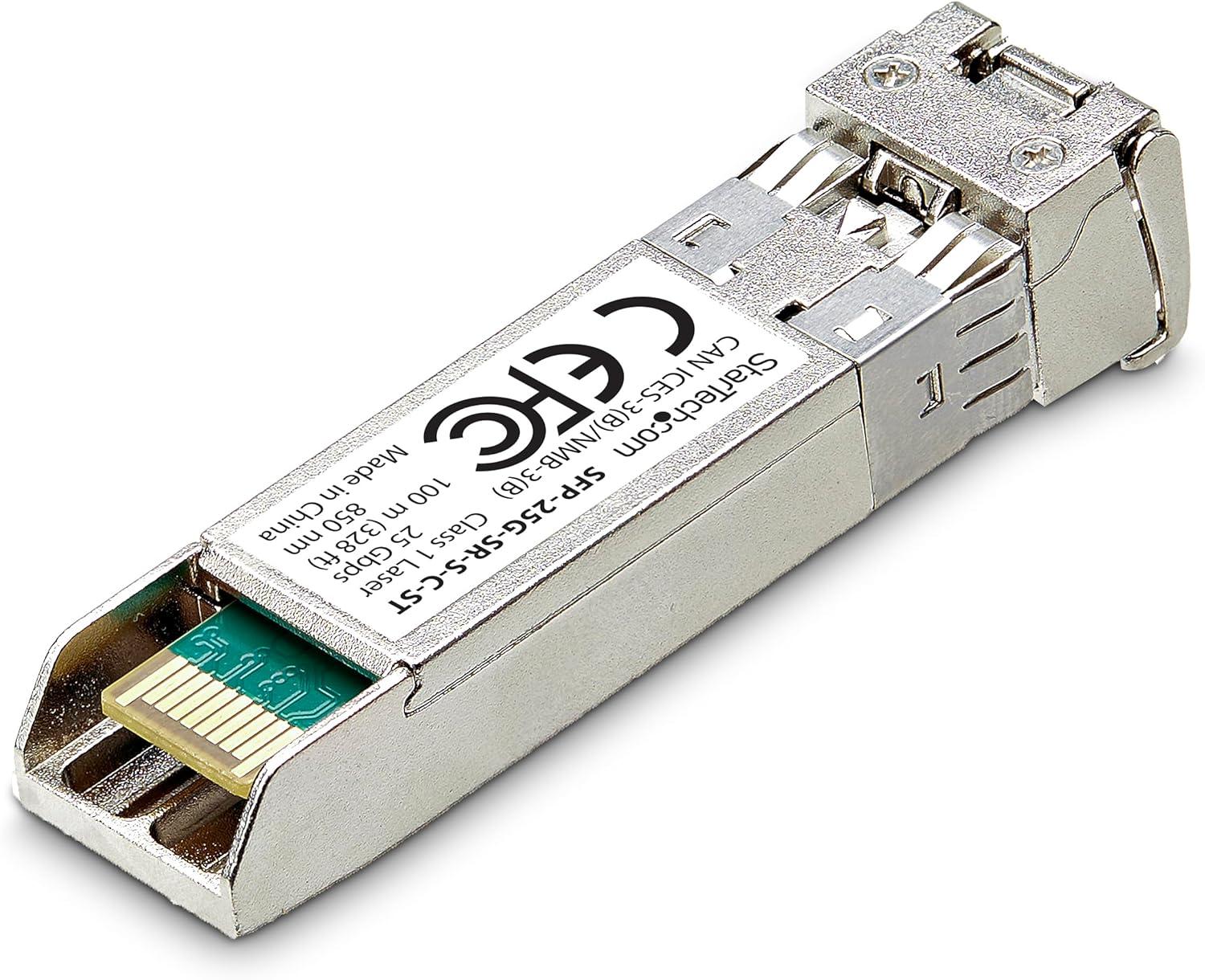 image:imageStarTechcom Cisco SFP25GLRS Compatible SFP28 Module 25Gb Single Mode Fiber SMF 25GbE 10km 62mi LC Transceiver100m 328ft