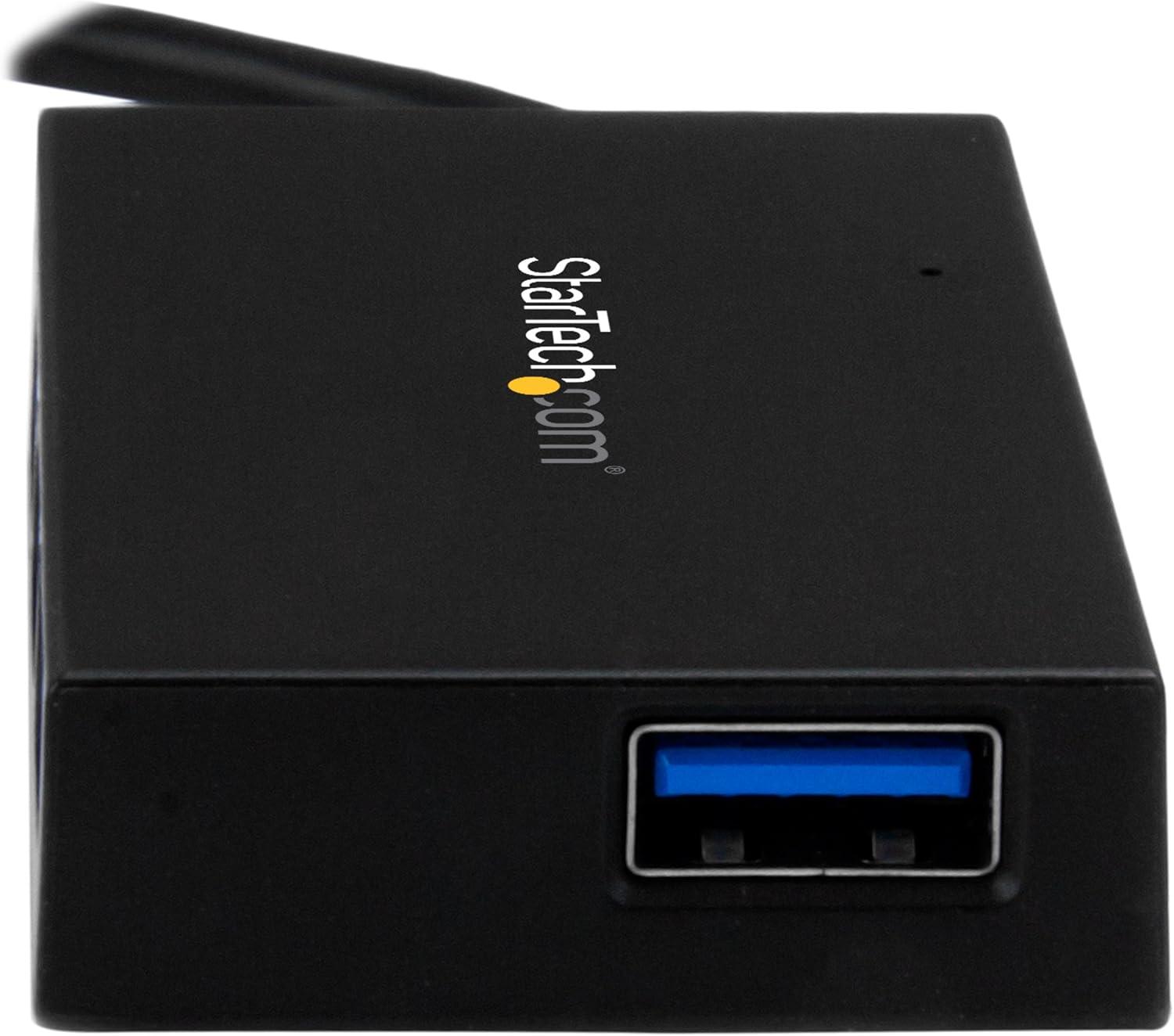 image:imageStarTechcom 4 Port USB C Hub  C to 4x A  USB 30 Hub  4 Port USB Hub with Power Adapter  USB C to USB Adapter  USB Multiport HubBlack