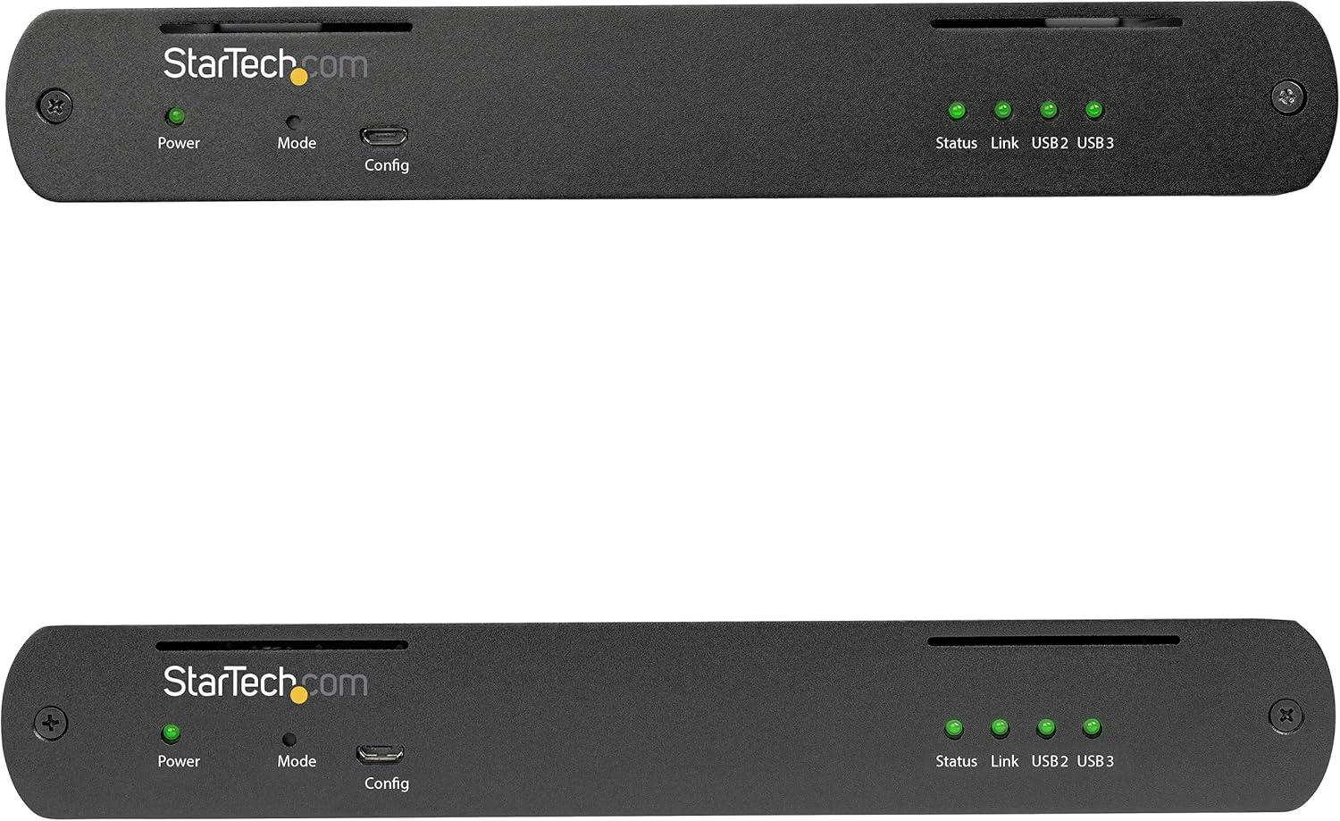 image:imageStarTechcom 4Port USB 30 Extender Hub with 1x Gigabit Ethernet Port Extension Over Single Cat6aCat7 Cable RJ45 330ft 100m USB Extender Kit USBA 5Gbps USB 3231 Gen 1 USB3004EXT2