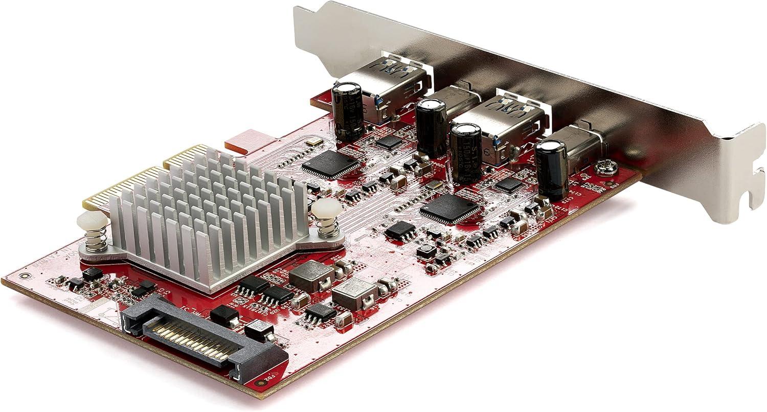 image:imageStarTechcom 4Port USB PCIe Card 10Gbps USB PCI Express Expansion Card w 2 Controllers 2X USBC amp 2X USBA Ports USB 3231 Gen 2 USBUSBC PCIe Card Full Profile PEXUSB312A2C2V2 USBA 2 USBC