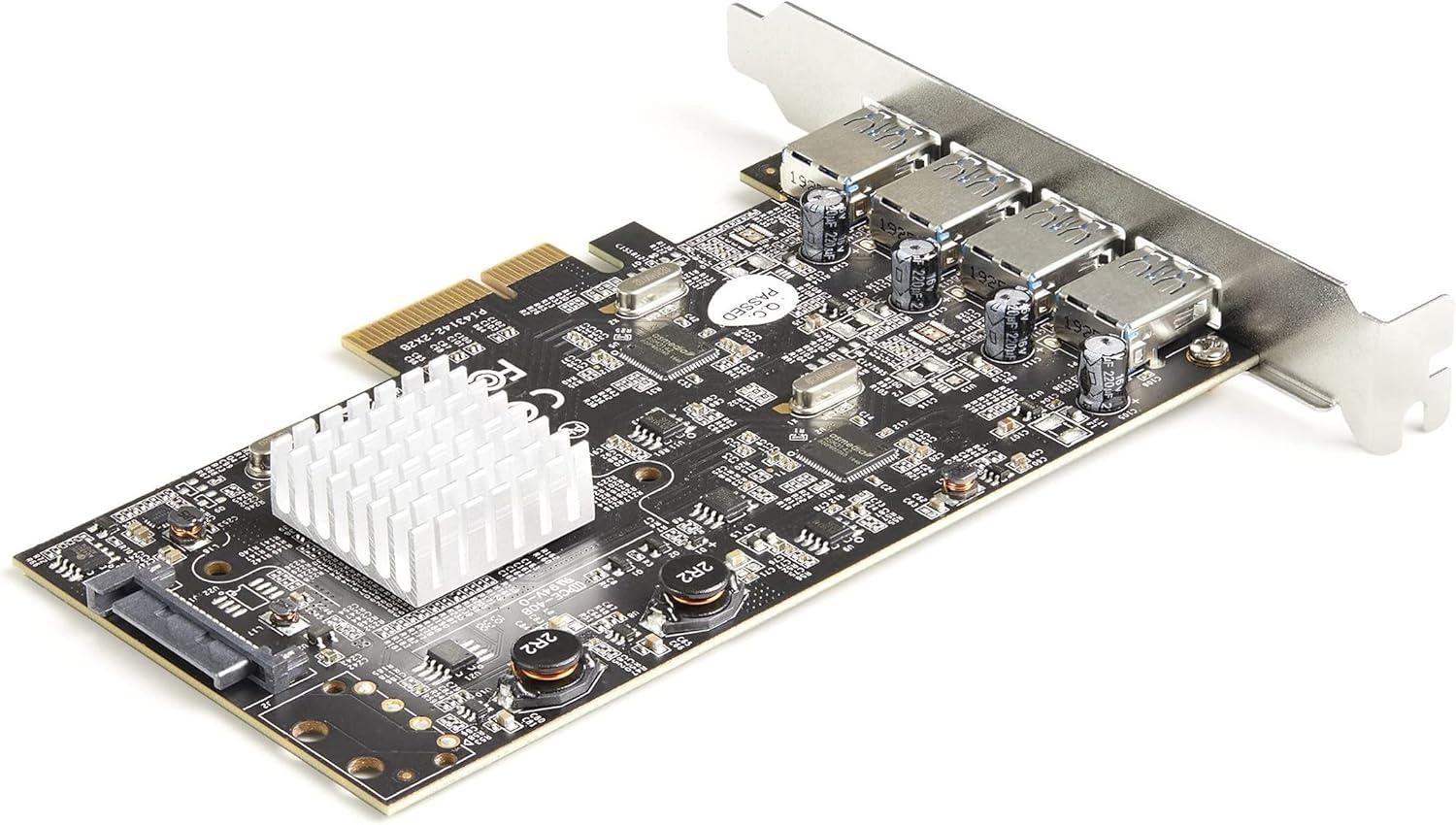 image:imageStarTechcom 4Port USB PCIe Card 10Gbps USB PCI Express Expansion Card w 2 Controllers 2X USBC amp 2X USBA Ports USB 3231 Gen 2 USBUSBC PCIe Card Full Profile PEXUSB312A2C2V4 USBA