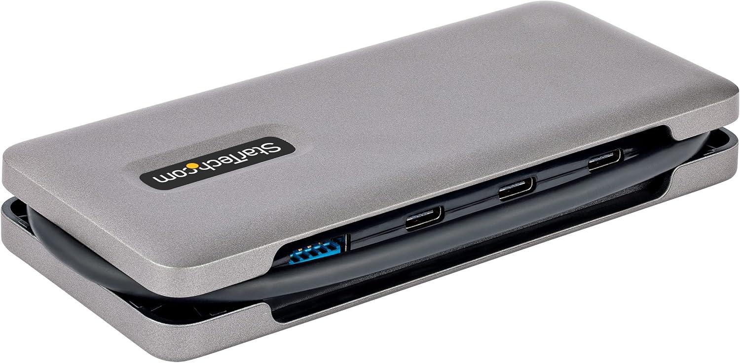 image:imageStarTechcom 4Port USBC Hub 1x USBA amp 3X USBC Ports USB 32 Gen 2 10Gbps Bus Powered USB Type C Hub w 126in32cm WrapAround Cable Portable USBC to USBA HubSplitter HB31CM1A3CB