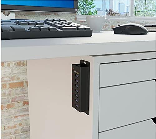 image:imageStarTechcom 7 Port USB 30 Hub 5 Gbps Metal Enclosure Desktop or Wall Mountable Rugged amp industrial Powered USB Expander and Splitter Hub ST7300U3MBlack Metal