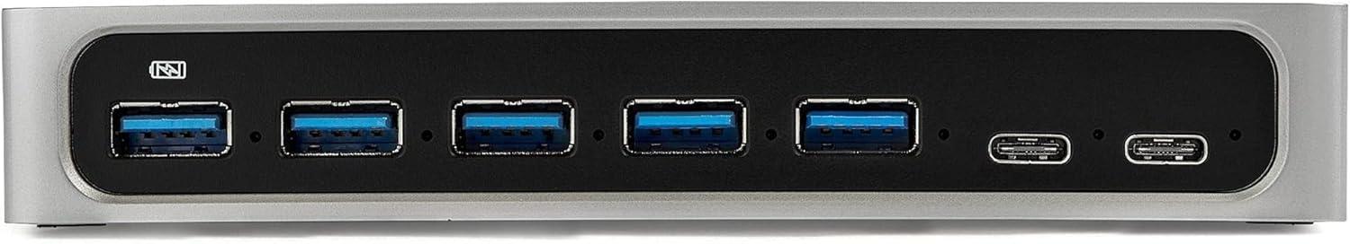 image:imageStarTechcom 7 Port USB C Hub with Fast Charge Port USBC to 5X USBA 2X USBC USB 30 SuperSpeed 5Gbps Self Powered USB 31 Gen 1 TypeC Hub wPower Adapter DesktopLaptop Hub HB30C5A2CSC