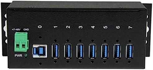 image:imageStarTechcom 7Port USB 30 Hub 5Gbps Metal Industrial USBA Hub with ESD Protection amp 350W Surge Protection Din Rail Wall or Desk Mountable TAA Compliant USB Expander Hub ST7300USBME