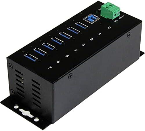 image:imageStarTechcom 7Port USB 30 Hub 5Gbps Metal Industrial USBA Hub with ESD Protection amp 350W Surge Protection Din Rail Wall or Desk Mountable TAA Compliant USB Expander Hub ST7300USBME