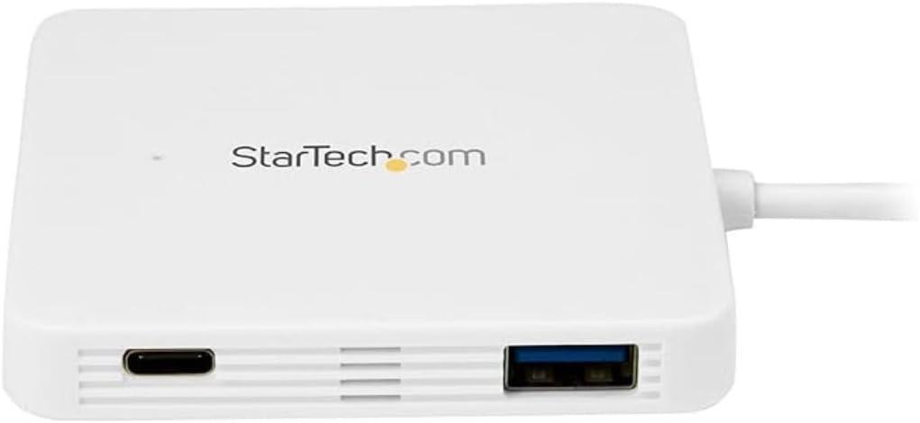 image:imageStarTechcom USB C Hub Powered White 3 Port USBC to USBA 3X and GbE RJ45 1x USB to Ethernet USB Port Expander HB30C3APDW