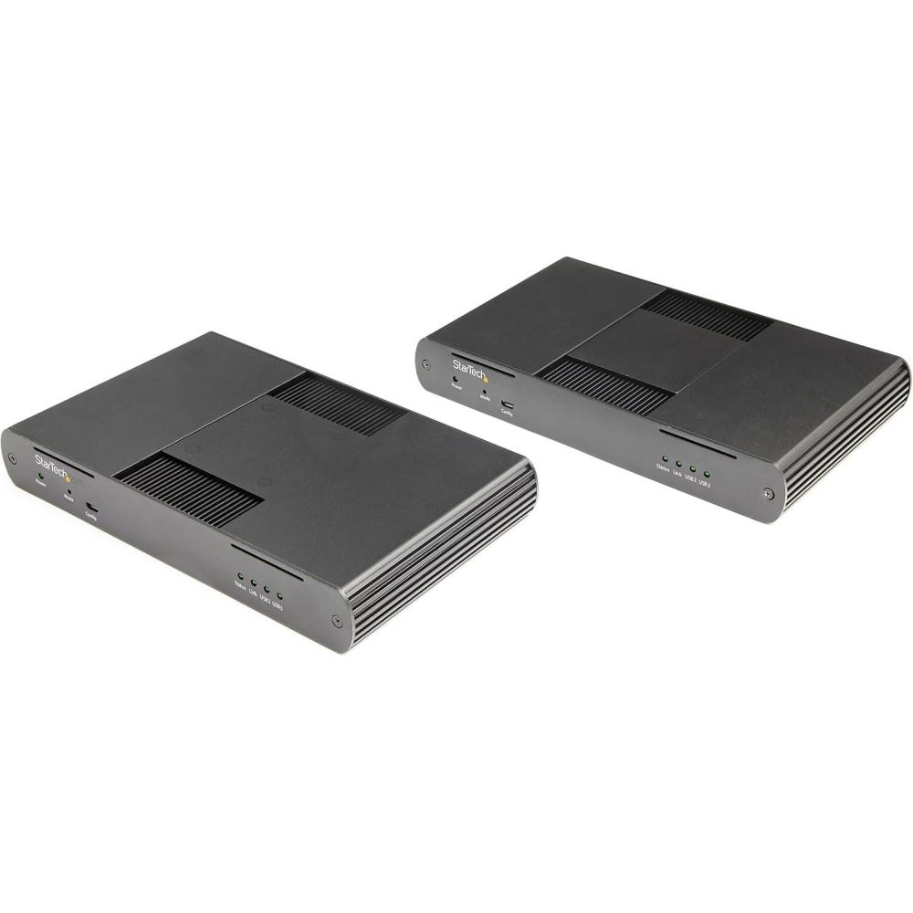 image:imageStarTechcom 4Port USB 30 Extender Hub with 1x Gigabit Ethernet Port Extension Over Single Cat6aCat7 Cable RJ45  330ft 100m  USB Extender Kit USBA  5Gbps USB 3231 Gen 1 USB3004EXT2
