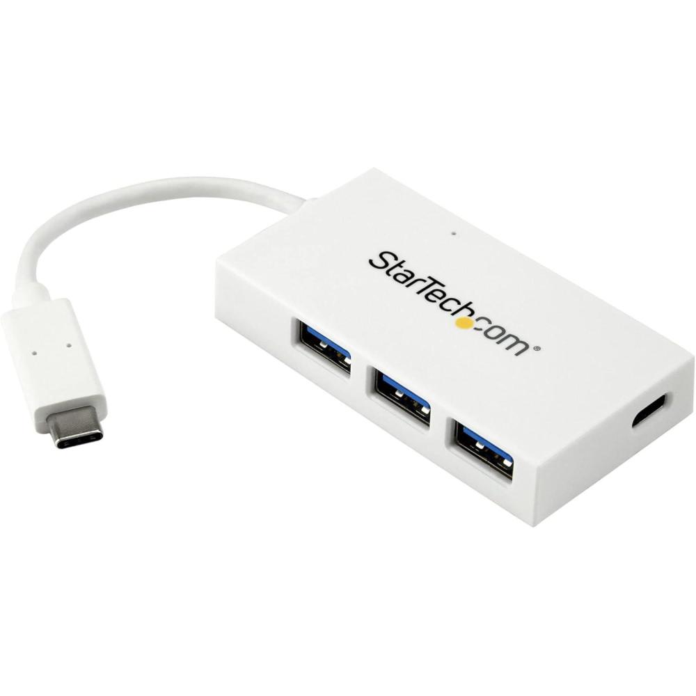 image:imageStarTechcom 4Port USB 30 Hub Powered USB 30 Hub USBC to 1x USBC and 3X USBA Adapter USB 30 5Gbps USBC Port Expander White TAA HB30C3A1CFBWhite