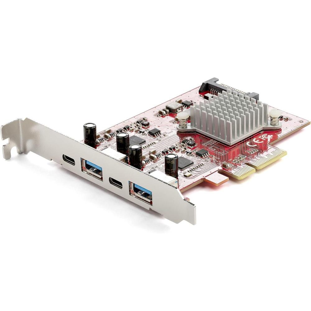 image:imageStarTechcom 4Port USB PCIe Card 10Gbps USB PCI Express Expansion Card w 2 Controllers 2X USBC amp 2X USBA Ports USB 3231 Gen 2 USBUSBC PCIe Card Full Profile PEXUSB312A2C2V2 USBA 2 USBC
