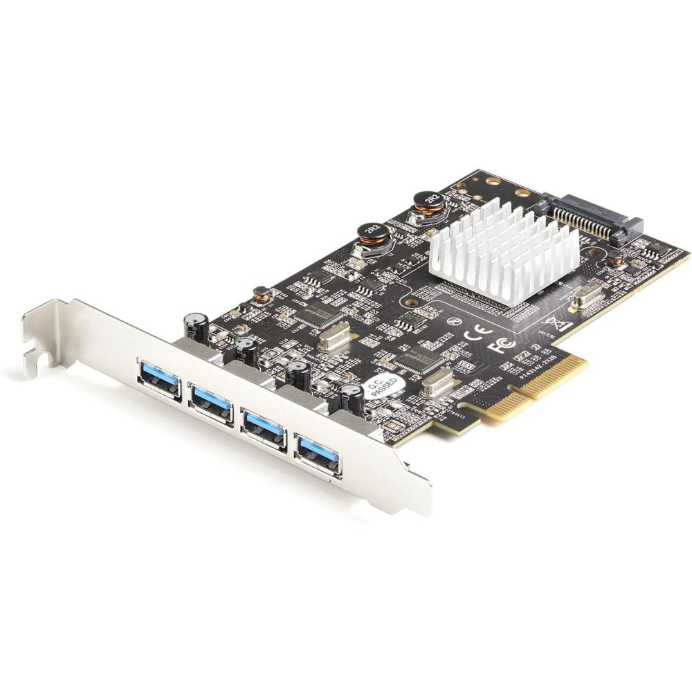 image:imageStarTechcom 4Port USB PCIe Card  10Gbps USB PCI Express Expansion Card w 2 Controllers  2X USBC amp 2X USBA Ports USB 3231 Gen 2  USBUSBC PCIe Card  Full Profile PEXUSB312A2C2V4 USBA