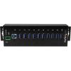 StarTech.com 10-Port USB 3.0 Hub – 5Gbps – Metal Industrial USB-A Hub with ESD & Surge Protection – Din Rail, Wall or Desk Mountable – TAA Compliant USB Expander Hub (ST1030USBM)