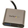 StarTech.com 4-Port USB 3.0 Hub – Powered USB 3.0 Hub – USB-C to 1x USB-C and 3X USB-A Adapter – USB 3.0 (5Gbps) – USB-C Port Expander – White, TAA (HB30C3A1CFB)(Aluminum with Laptop Charging)