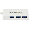 StarTech.com 4-Port USB 3.0 Hub – Powered USB 3.0 Hub – USB-C to 1x USB-C and 3X USB-A Adapter – USB 3.0 (5Gbps) – USB-C Port Expander – White, TAA (HB30C3A1CFB)(White)