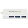 StarTech.com 4-Port USB 3.0 Hub – Powered USB 3.0 Hub – USB-C to 1x USB-C and 3X USB-A Adapter – USB 3.0 (5Gbps) – USB-C Port Expander – White, TAA (HB30C3A1CFB)(White)