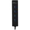 StarTech.com 4-Port USB Hub, USB A to 4x USB-A Ports, USB 3.2 5Gbps, Bus-Powered, Portable Laptop Hub Expansion(Black)