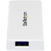 StarTech.com 4-Port USB Hub, USB A to 4x USB-A Ports, USB 3.2 5Gbps, Bus-Powered, Portable Laptop Hub Expansion(White)