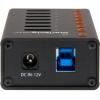 StarTech.com 7 Port USB 3.0 Hub (5 Gbps) – Metal Enclosure – Desktop or Wall Mountable – Rugged & industrial Powered USB Expander and Splitter Hub (ST7300U3M)(Black (Metal))