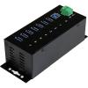 StarTech.com 7-Port USB 3.0 Hub – 5Gbps – Metal Industrial USB-A Hub with ESD Protection & 350W Surge Protection – Din Rail Wall or Desk Mountable – TAA Compliant USB Expander Hub (ST7300USBME)