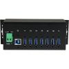 StarTech.com 7-Port USB 3.0 Hub – 5Gbps – Metal Industrial USB-A Hub with ESD Protection & 350W Surge Protection – Din Rail Wall or Desk Mountable – TAA Compliant USB Expander Hub (ST7300USBME)