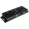 StarTech.com Mountable USB 3.0 hub – Industrial – Rugged – Black Metal – Bus Powered – USB 3 Hub – USB Extender – Powered USB 3.0 Hub