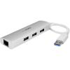 StarTech.com 3-Port USB Hub with Ethernet, 3x USB-A Ports, Gigabit Ethernet, USB 3.2 5Gbps, Bus-Powered, Portable Laptop Hub