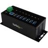 StarTech.com 7-Port USB 3.0 Hub – 5Gbps – Metal Industrial USB-A Hub with ESD Protection & 350W Surge Protection – Din Rail Wall or Desk Mountable – TAA Compliant USB Expander Hub (ST7300USBME)