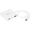 StarTech.com USB C Hub – Powered – White – 3 Port USB-C to USB-A (3X) and GbE RJ45 (1x) – USB to Ethernet – USB Port Expander (HB30C3APDW)