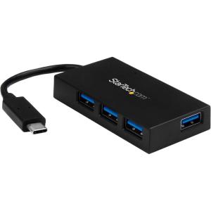 StarTech.com 4 Port USB C Hub – C to 4x A – USB 3.0 Hub – 4 Port USB Hub with Power Adapter – USB C to USB Adapter – USB Multiport Hub(Black)