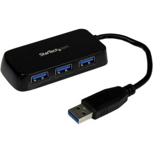 StarTech.com 4-Port USB Hub, USB A to 4x USB-A Ports, USB 3.2 5Gbps, Bus-Powered, Portable Laptop Hub Expansion(Black)