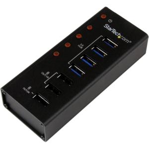 StarTech.com 7 Port USB 3.0 Charging Hub – 4 x USB-A, 3 x USB-A Dedicated Charging Ports – Powered Mountable USB Charging Station (ST4300U3C3)(4 Port + 3 Charge Port)