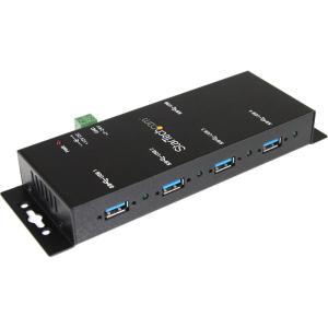 StarTech.com Mountable USB 3.0 hub – Industrial – Rugged – Black Metal – Bus Powered – USB 3 Hub – USB Extender – Powered USB 3.0 Hub