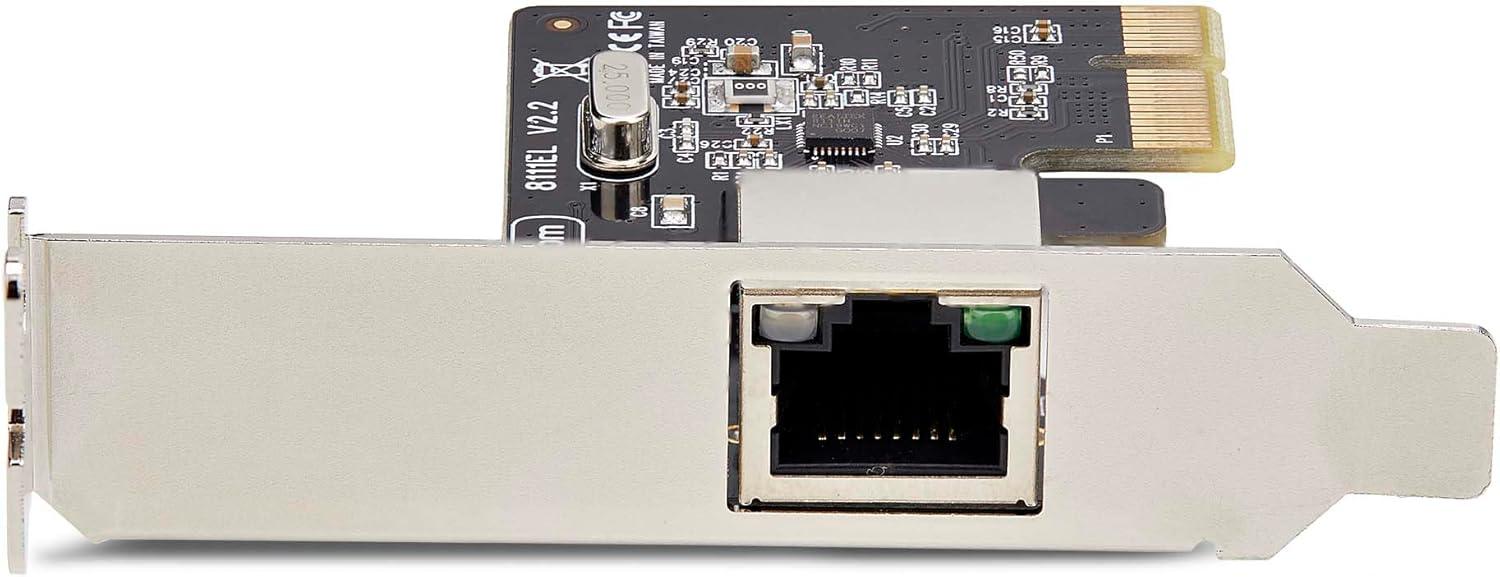 image:imageStarTechcom 1Port Gigabit PCIe Network Adapter Card LowProfile NIC PCI Express LAN Card Realtek RTL8111H TAA Compliant