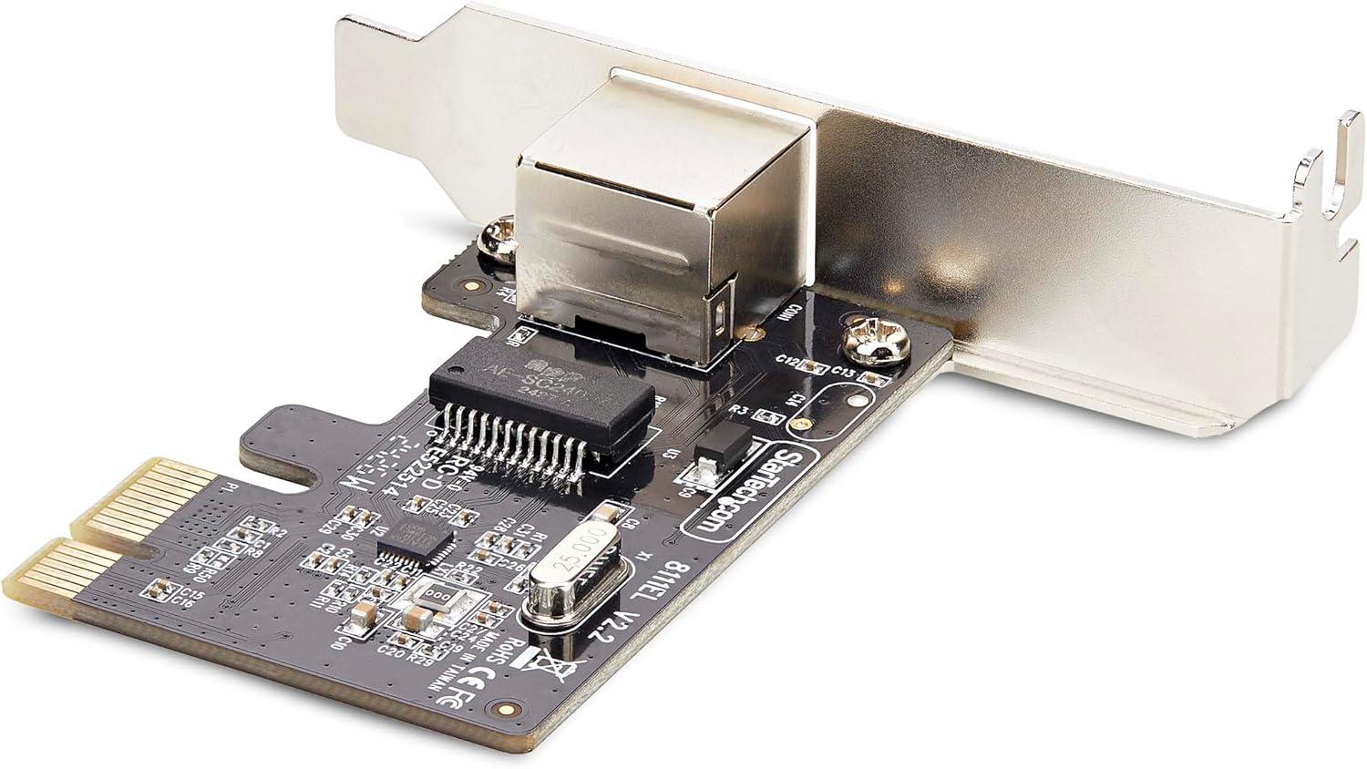image:imageStarTechcom 1Port Gigabit PCIe Network Adapter Card LowProfile NIC PCI Express LAN Card Realtek RTL8111H TAA Compliant