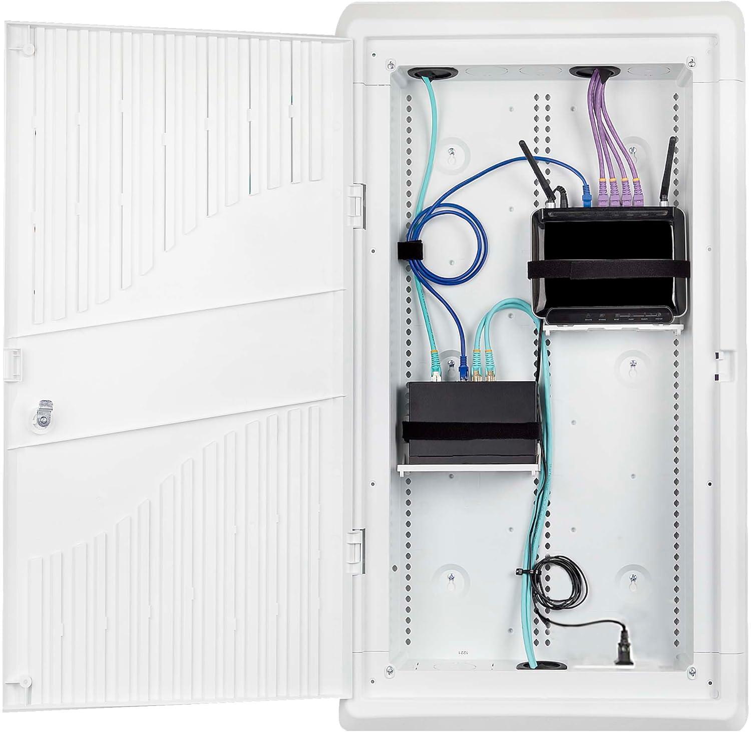 image:imageStarTechcom 28Inch WallMount Media Enclosure Cable Management Box for Network Distribution Structured Media Enclosure
